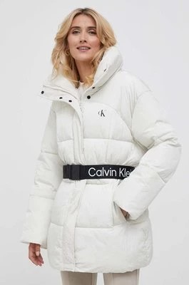 Zdjęcie produktu Calvin Klein Jeans kurtka damska kolor beżowy zimowa