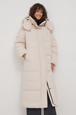 Zdjęcie produktu Calvin Klein Jeans kurtka damska kolor beżowy zimowa oversize