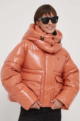 Zdjęcie produktu Calvin Klein Jeans kurtka damska kolor pomarańczowy zimowa
