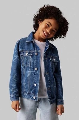 Zdjęcie produktu Calvin Klein Jeans kurtka jeansowa dziecięca kolor niebieski IB0IB02167