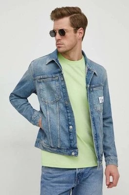 Zdjęcie produktu Calvin Klein Jeans kurtka jeansowa męska kolor granatowy przejściowa