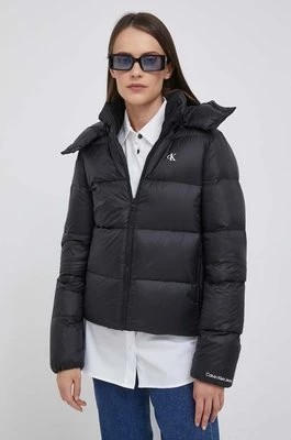Zdjęcie produktu Calvin Klein Jeans kurtka puchowa damska kolor czarny zimowa