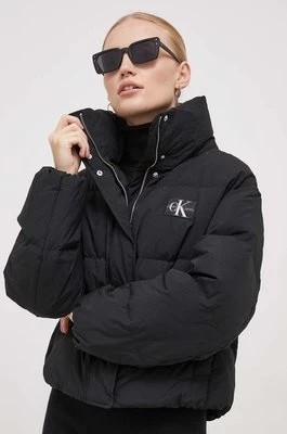 Zdjęcie produktu Calvin Klein Jeans kurtka puchowa damska kolor czarny zimowa oversize