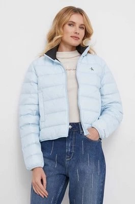 Zdjęcie produktu Calvin Klein Jeans kurtka puchowa damska kolor niebieski przejściowa