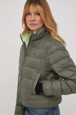Zdjęcie produktu Calvin Klein Jeans kurtka puchowa damska kolor zielony przejściowa
