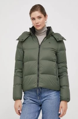 Zdjęcie produktu Calvin Klein Jeans kurtka puchowa damska kolor zielony zimowa