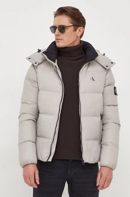 Zdjęcie produktu Calvin Klein Jeans kurtka puchowa męska kolor szary zimowa