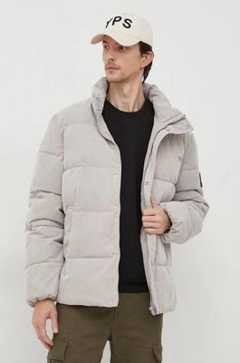 Zdjęcie produktu Calvin Klein Jeans kurtka sztruksowa kolor szary zimowa