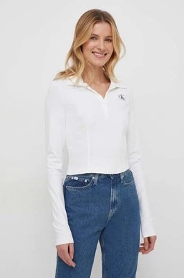 Zdjęcie produktu Calvin Klein Jeans longsleeve damski kolor biały