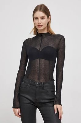 Zdjęcie produktu Calvin Klein Jeans longsleeve damski kolor czarny