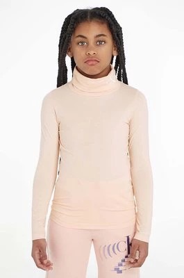 Zdjęcie produktu Calvin Klein Jeans longsleeve dziecięcy kolor różowy z golfem
