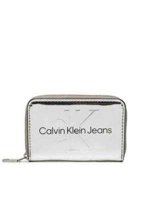 Zdjęcie produktu Calvin Klein Jeans Mały Portfel Damski Sculpted Med Zip Around K60K610405 Srebrny