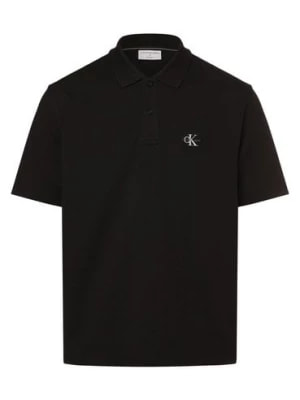 Zdjęcie produktu Calvin Klein Jeans Męska koszulka polo Mężczyźni Bawełna czarny jednolity,