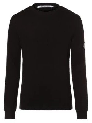 Zdjęcie produktu Calvin Klein Jeans Męska koszulka z długim rękawem Mężczyźni Bawełna czarny jednolity,