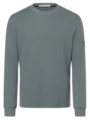 Zdjęcie produktu Calvin Klein Jeans Męska koszulka z długim rękawem Mężczyźni Bawełna niebieski|szary jednolity,