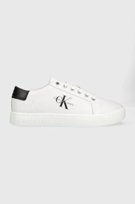 Zdjęcie produktu Calvin Klein Jeans sneakersy skórzane Classic Cupsole Laceup Low kolor biały YM0YM00491