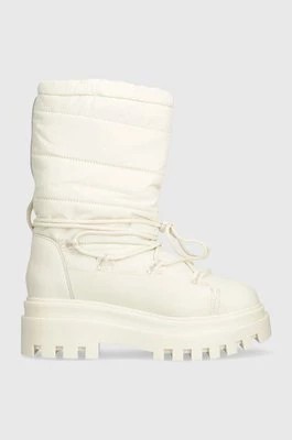 Zdjęcie produktu Calvin Klein Jeans śniegowce FLATFORM SNOW BOOT NYLON WN kolor beżowy YW0YW01146