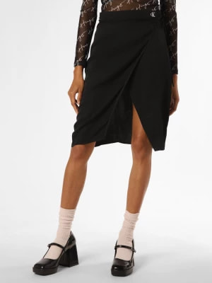 Zdjęcie produktu Calvin Klein Jeans Spódnica damska Kobiety wiskoza czarny jednolity,