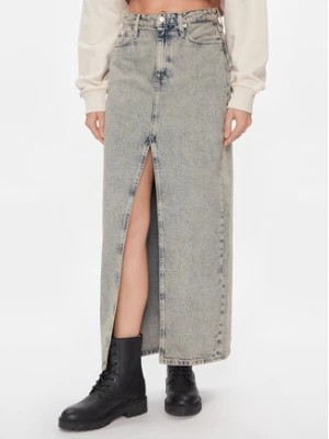 Zdjęcie produktu Calvin Klein Jeans Spódnica jeansowa Front Split Maxi Denim Skirt J20J222869 Niebieski Slim Fit