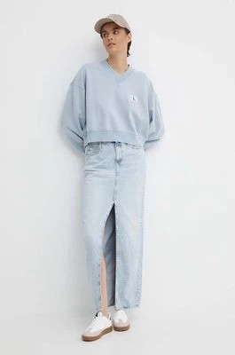 Zdjęcie produktu Calvin Klein Jeans spódnica jeansowa kolor niebieski maxi prosta J20J222814