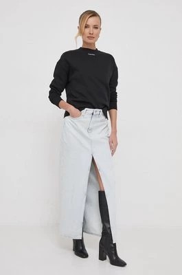 Zdjęcie produktu Calvin Klein Jeans spódnica jeansowa kolor niebieski midi prosta