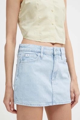 Zdjęcie produktu Calvin Klein Jeans spódnica jeansowa kolor niebieski mini prosta J20J222828