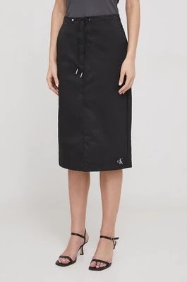 Zdjęcie produktu Calvin Klein Jeans spódnica kolor czarny midi prosta