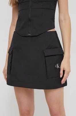 Zdjęcie produktu Calvin Klein Jeans spódnica kolor czarny mini rozkloszowana