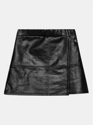 Zdjęcie produktu Calvin Klein Jeans Spódnica z imitacji skóry Spacer IG0IG02295 Czarny Regular Fit