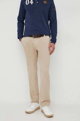 Zdjęcie produktu Calvin Klein Jeans spodnie bawełniane kolor beżowy w fasonie chinos
