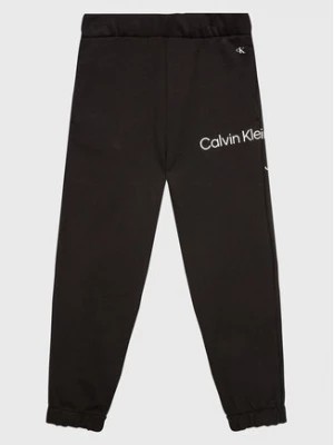 Zdjęcie produktu Calvin Klein Jeans Spodnie dresowe Disrupted Inst. Logo IU0IU00323 Czarny Regular Fit