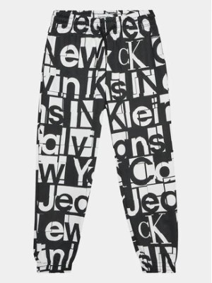Zdjęcie produktu Calvin Klein Jeans Spodnie dresowe Grid IB0IB01937 Czarny Regular Fit
