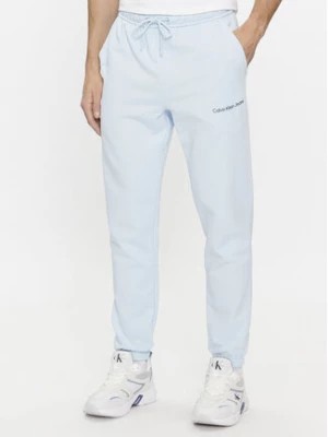 Zdjęcie produktu Calvin Klein Jeans Spodnie dresowe Institutional Hwk Pant J30J324739 Błękitny Regular Fit