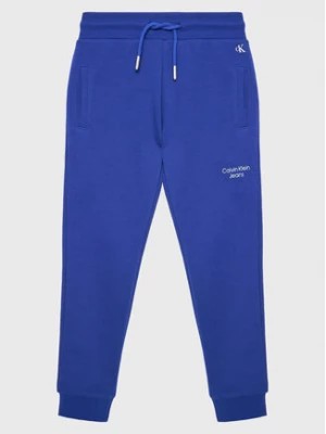 Zdjęcie produktu Calvin Klein Jeans Spodnie dresowe Stack Logo IB0IB01282 Granatowy Regular Fit