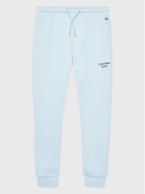 Zdjęcie produktu Calvin Klein Jeans Spodnie dresowe Stack Logo IB0IB01282 Niebieski Regular Fit