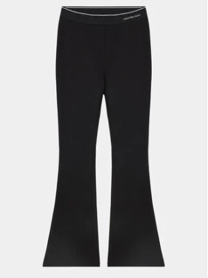 Zdjęcie produktu Calvin Klein Jeans Spodnie materiałowe Logo Tape IG0IG02292 Czarny Flare Fit
