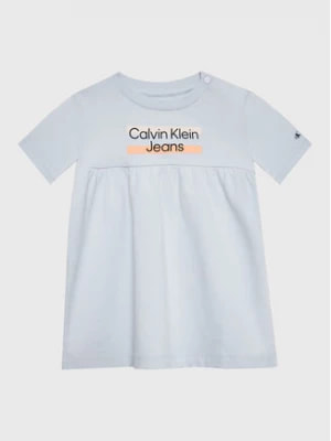 Zdjęcie produktu Calvin Klein Jeans Sukienka codzienna Hero Logo IN0IN00065 Szary Regular Fit