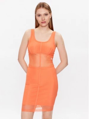 Zdjęcie produktu Calvin Klein Jeans Sukienka codzienna J20J221463 Pomarańczowy Slim Fit