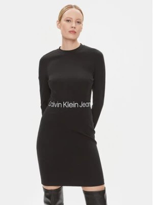 Zdjęcie produktu Calvin Klein Jeans Sukienka codzienna Logo Elastic J20J222518 Czarny Regular Fit