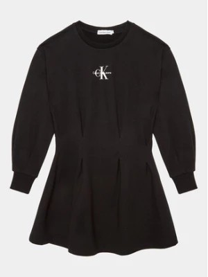 Zdjęcie produktu Calvin Klein Jeans Sukienka dzianinowa Gradient Monogram IG0IG02047 Czarny Regular Fit