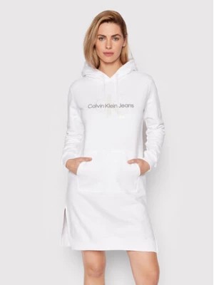 Zdjęcie produktu Calvin Klein Jeans Sukienka dzianinowa J20J218343 Biały Regular Fit