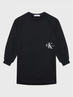Zdjęcie produktu Calvin Klein Jeans Sukienka dzianinowa Monogram Off Placed IG0IG01567 Czarny Regular Fit