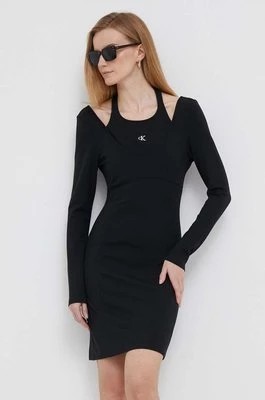 Zdjęcie produktu Calvin Klein Jeans sukienka kolor czarny mini prosta