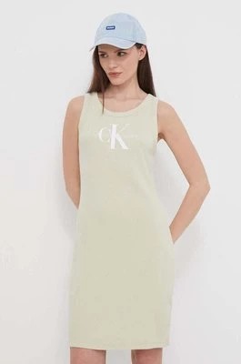 Zdjęcie produktu Calvin Klein Jeans sukienka kolor zielony mini dopasowana J20J223069