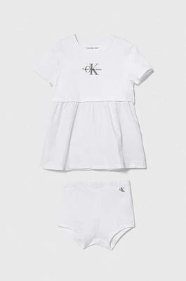 Zdjęcie produktu Calvin Klein Jeans sukienka niemowlęca kolor biały mini prosta