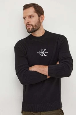 Zdjęcie produktu Calvin Klein Jeans sweter bawełniany kolor czarny