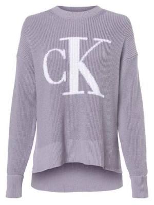 Zdjęcie produktu Calvin Klein Jeans Sweter damski Kobiety Bawełna lila jednolity,