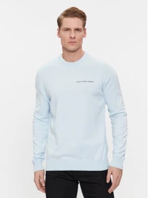 Zdjęcie produktu Calvin Klein Jeans Sweter Institutional Essentials Sweater J30J324974 Błękitny Regular Fit