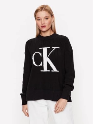 Zdjęcie produktu Calvin Klein Jeans Sweter J20J221347 Czarny Regular Fit