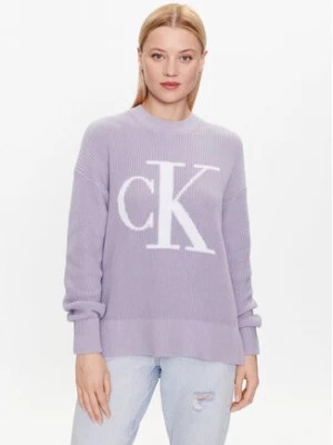 Zdjęcie produktu Calvin Klein Jeans Sweter J20J221347 Fioletowy Regular Fit